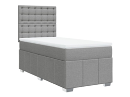 Box Spring Bed, Box Spring Beds Vidaxl Cinzeto Tecido (100 X 200 Cm)