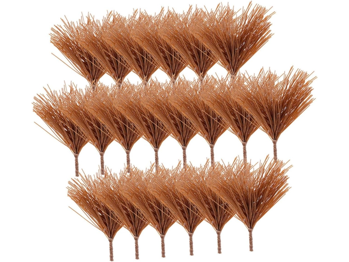 50 peças de agulhas de pinheiro artificiais para decoração de pulseiras de pinheiro natural, acessórios para E