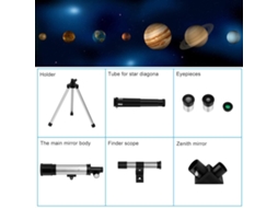 Telescópio Astronômico Com Tripé Buscador De Estrelas Zoom Monocular Para Crianças Iniciantes F36050