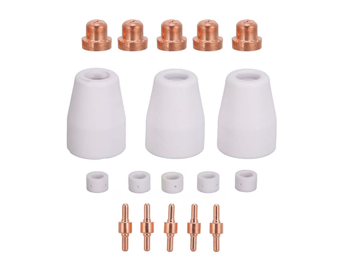 18 Peças Consumíveis Para Cortadora De Plasma Leve Portátil Para Cut-40 Cut-50 Lgk-40 Bocal Acessórios