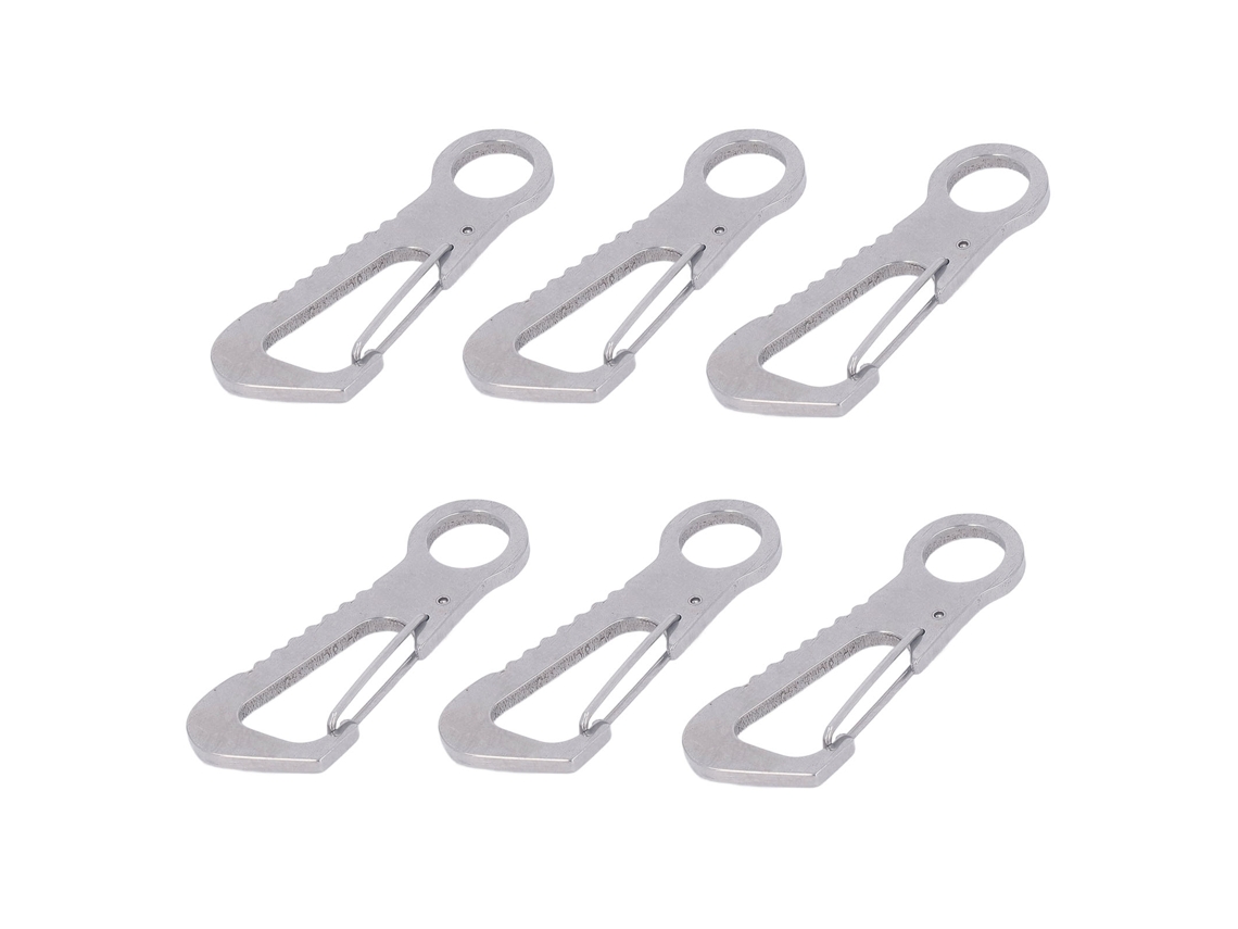 Gancho Chave Multifuncional Aço Inox 6 Peças Prata