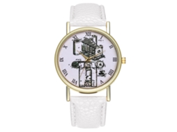Reloj De Mujer Zhoulianfa Cuero Quartz Reloj De Negocios T303-a Camara Blanco