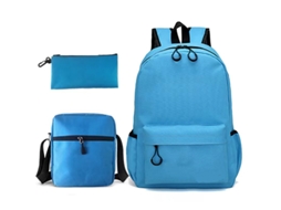 Mochila De Cor Sólida Para Adolescentes Aquaforge (azul Celeste)