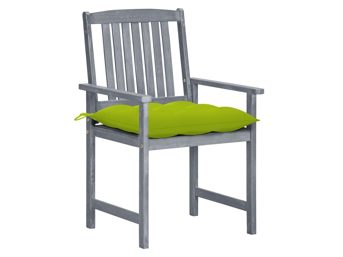 Maison Exclusive - Cadeiras De Jardim C/ Almofadões 8 Pcs Acácia Maciça Cinzento