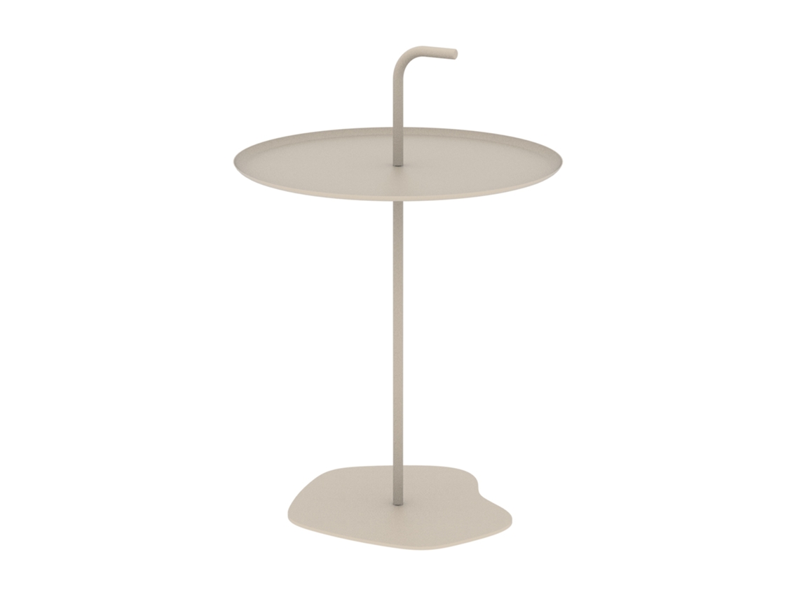 Mesa Metálica De Exterior Calimera 56,5 X Ø 38 Cm Champanhe Casa.pro