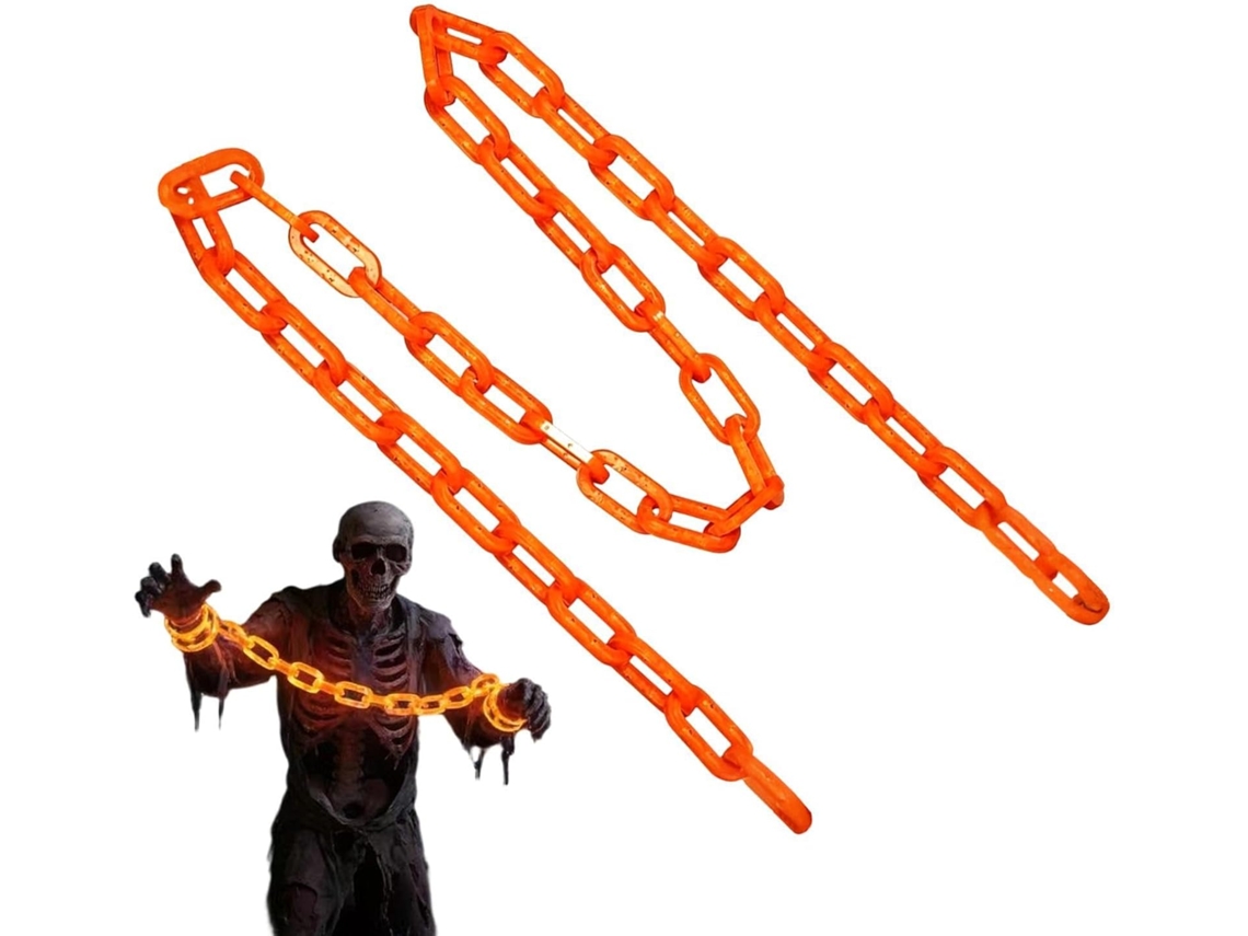 Cordão De Luzes Halloween 1,2 M Com Led E Energia Solar Para