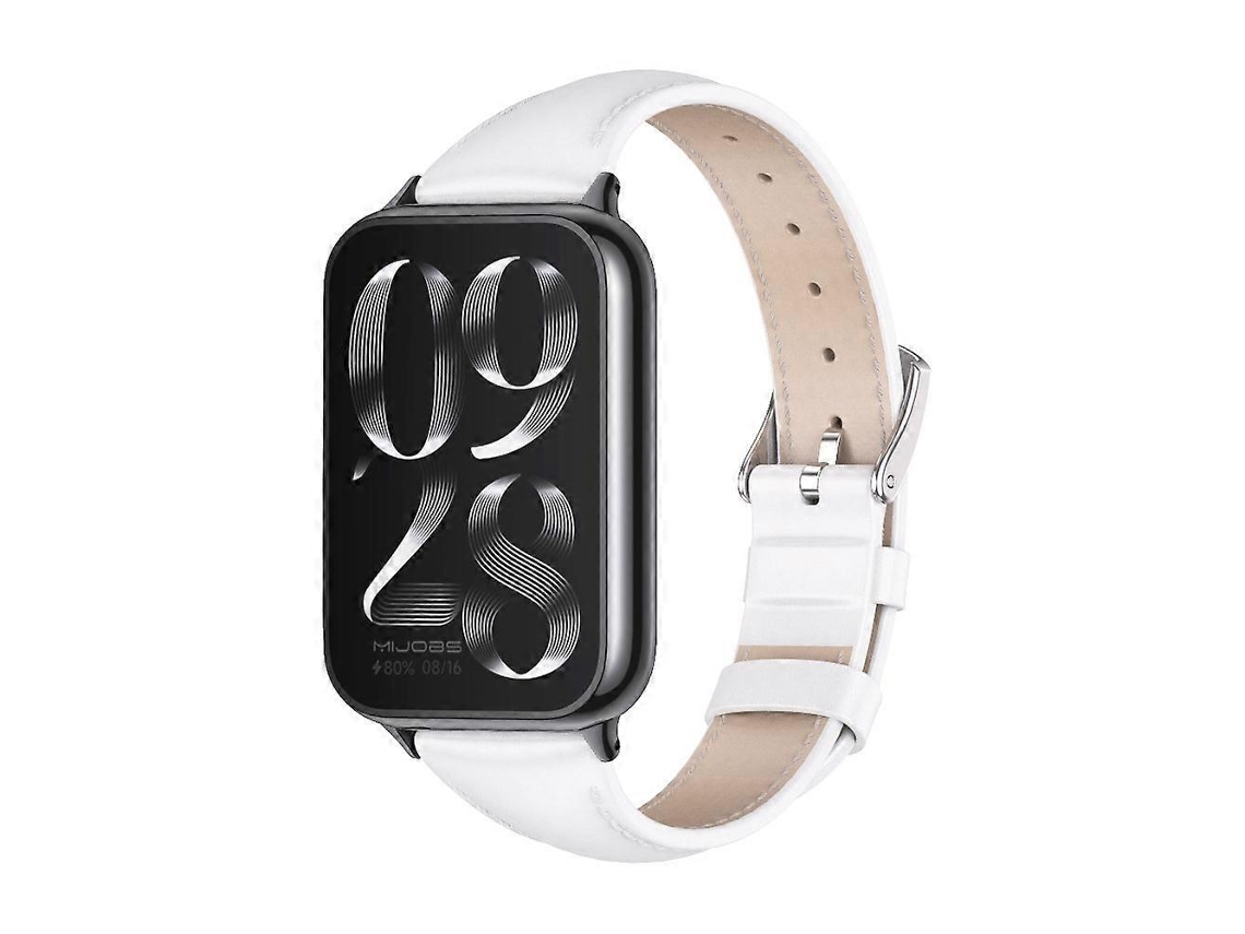 Pulseira Fina De Couro Mijobs Para Xiaomi Smart Band 9 Pro / 8 Pro