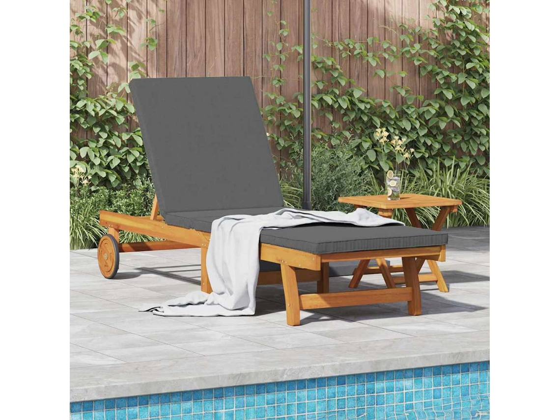 Vidaxl Espreguiçadeira Castanho 199 X 63 X 85 Cm