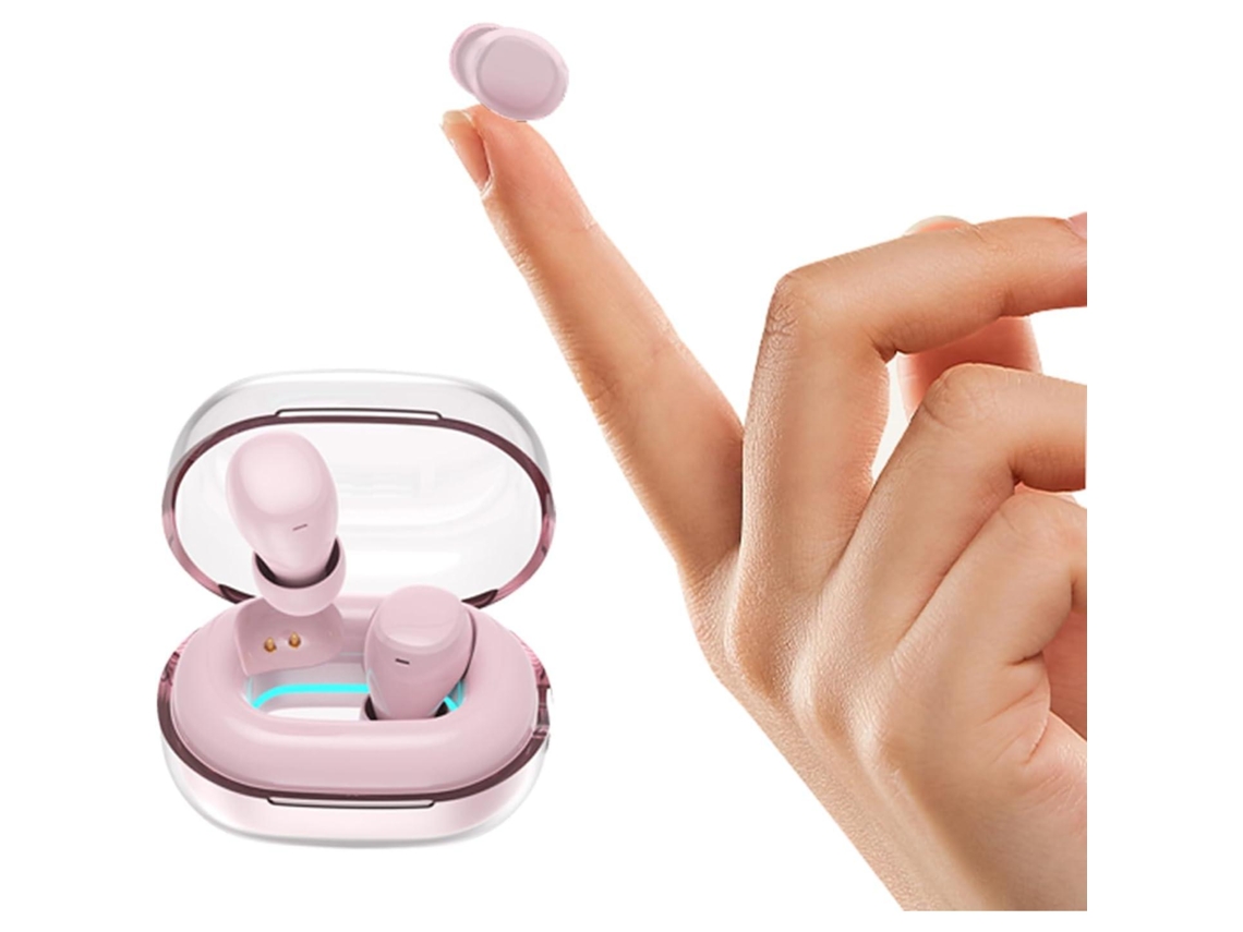 Fones de Ouvido Bluetooth MDUG sem fio, para canais pequenos, cor rosa
