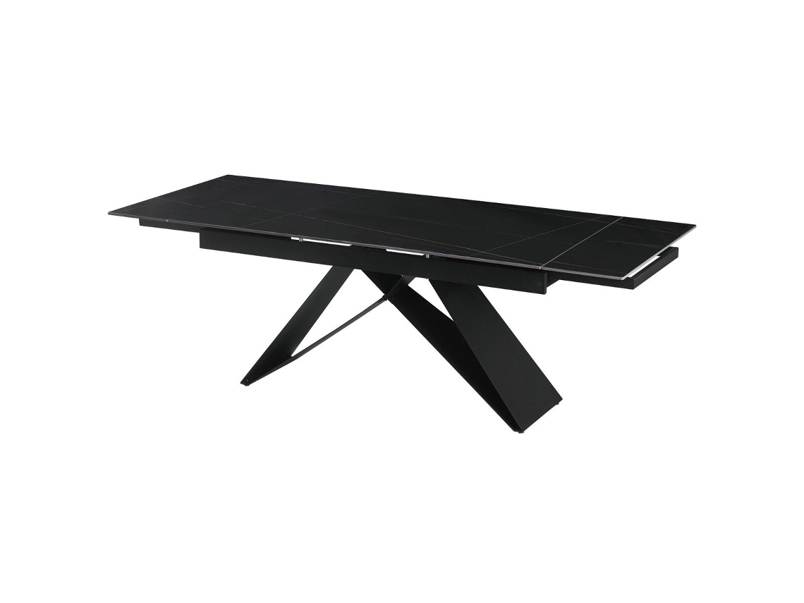 Mesa de Jantar HOME ESPRIT Preto Metal Cerâmica 160 x 90 x 75 cm