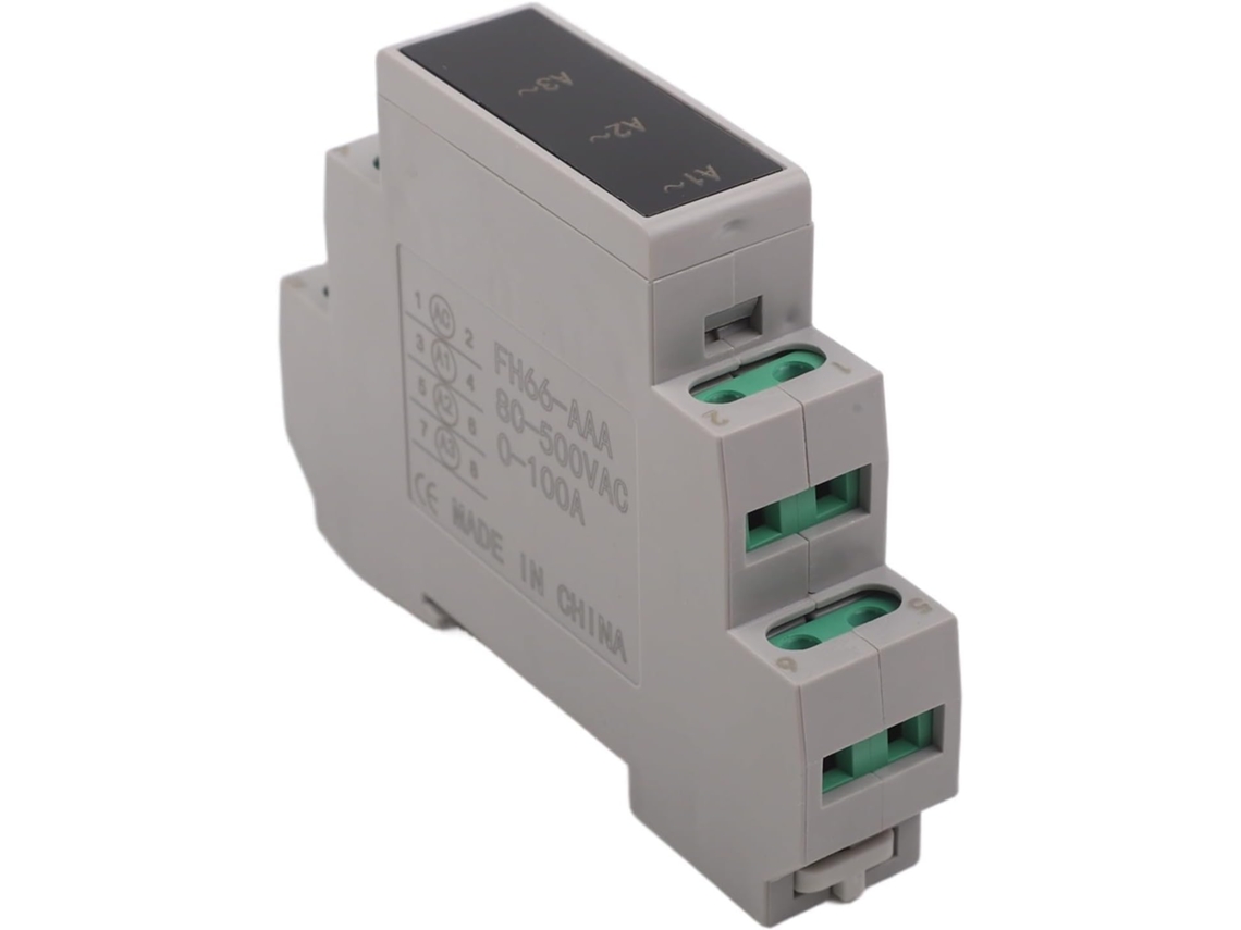 Amperímetro Digital Trifásico Compacto Para Trilho Din 90 X 65 18 Mm