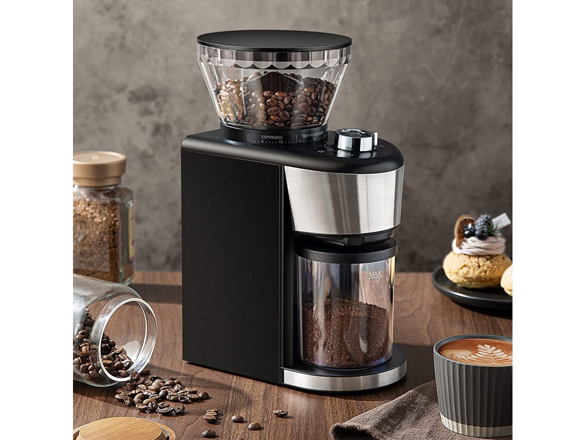 Moedor De Café Laxiscreed Elétrico, 200w E 35 Níveis De Moagem Ajustável