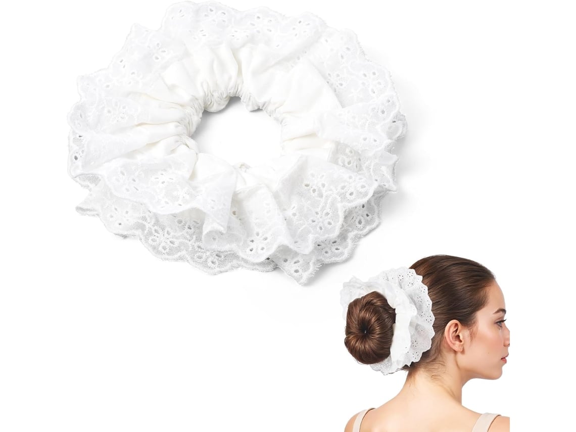 Grande Renda Branca Grampo Para O Cabelo: Pode Ser Usada Para Amaldiçoar O Cabelo Ou Fazer Rabo de Cavalo. Acessórios para mulheres.