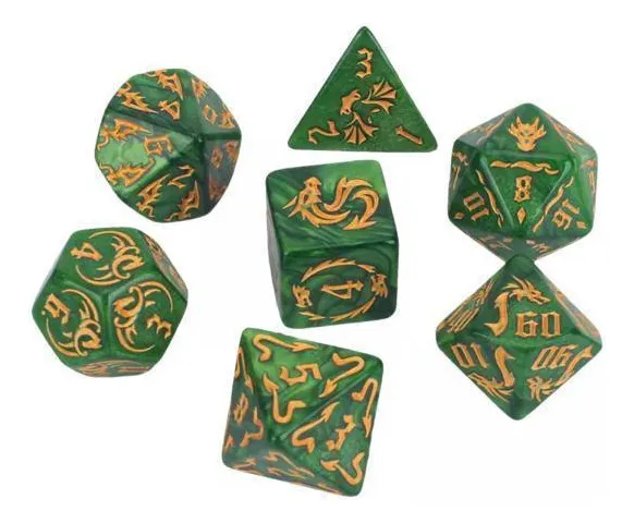 Novo Conjunto De Dados 2 7x, Dados Poliédricos, Jogo Verdevayotoy