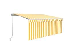 Retractable Awning, Retractable Awnings Vidaxl Amarelo Alumínio (3.5 X 2.5 M)
