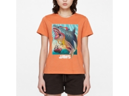 Rockinstone Jaws Movie Colorful Heather Cantaloupe Adult T-shirt Size:l