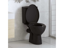 Vidaxl Tampo De Sanita Fecho Suave Com Design Remoção Rápida Preto