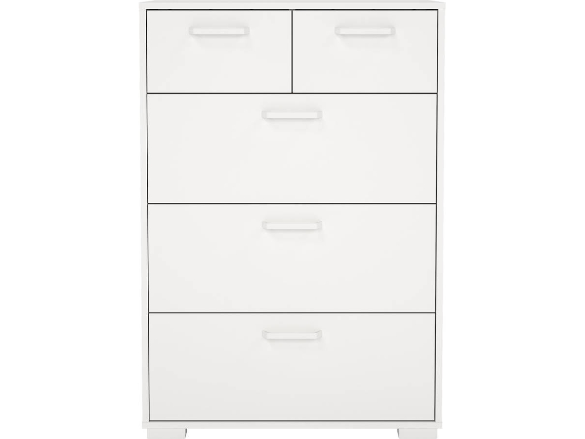 Cómoda com 5 Gavetas TVILUM Elvas Branco (70.2 x 39.8 x 101.9 cm)