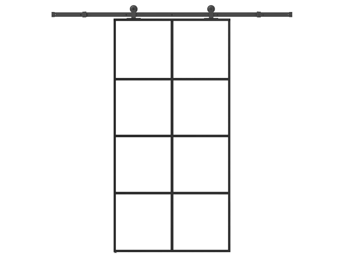 Vidaxl Porta Desliz. C/ Conj. Ferragens 102,5x205cm Vidro Esg/alumínio