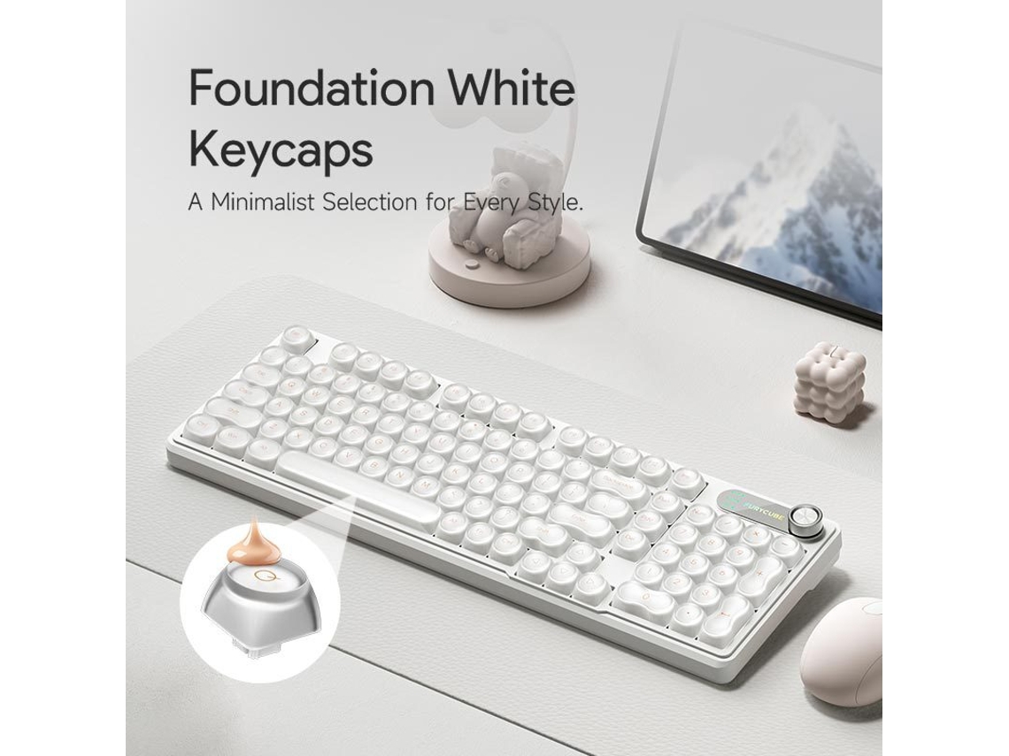 Teclado Gamer ZSANFS Base de Maquilhagem Music Branco Semi translúcido | ZSANFS