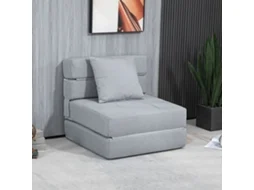 Relaxation Chair With Bed Function, Including 1 Cushion, 70 Cm X 70 Cm X 61 Cm, Light Gray