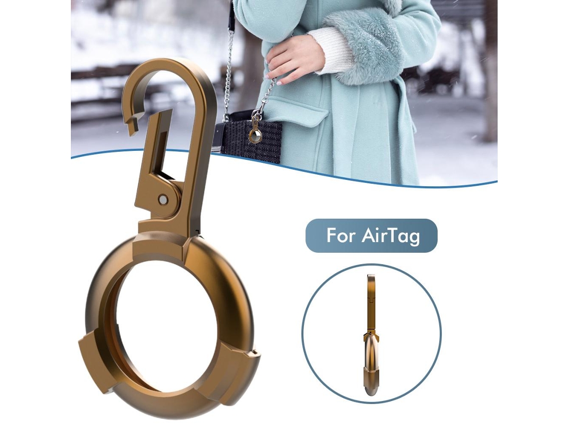 Capinha metálica para Airtag com porta-chaves EOOCOO