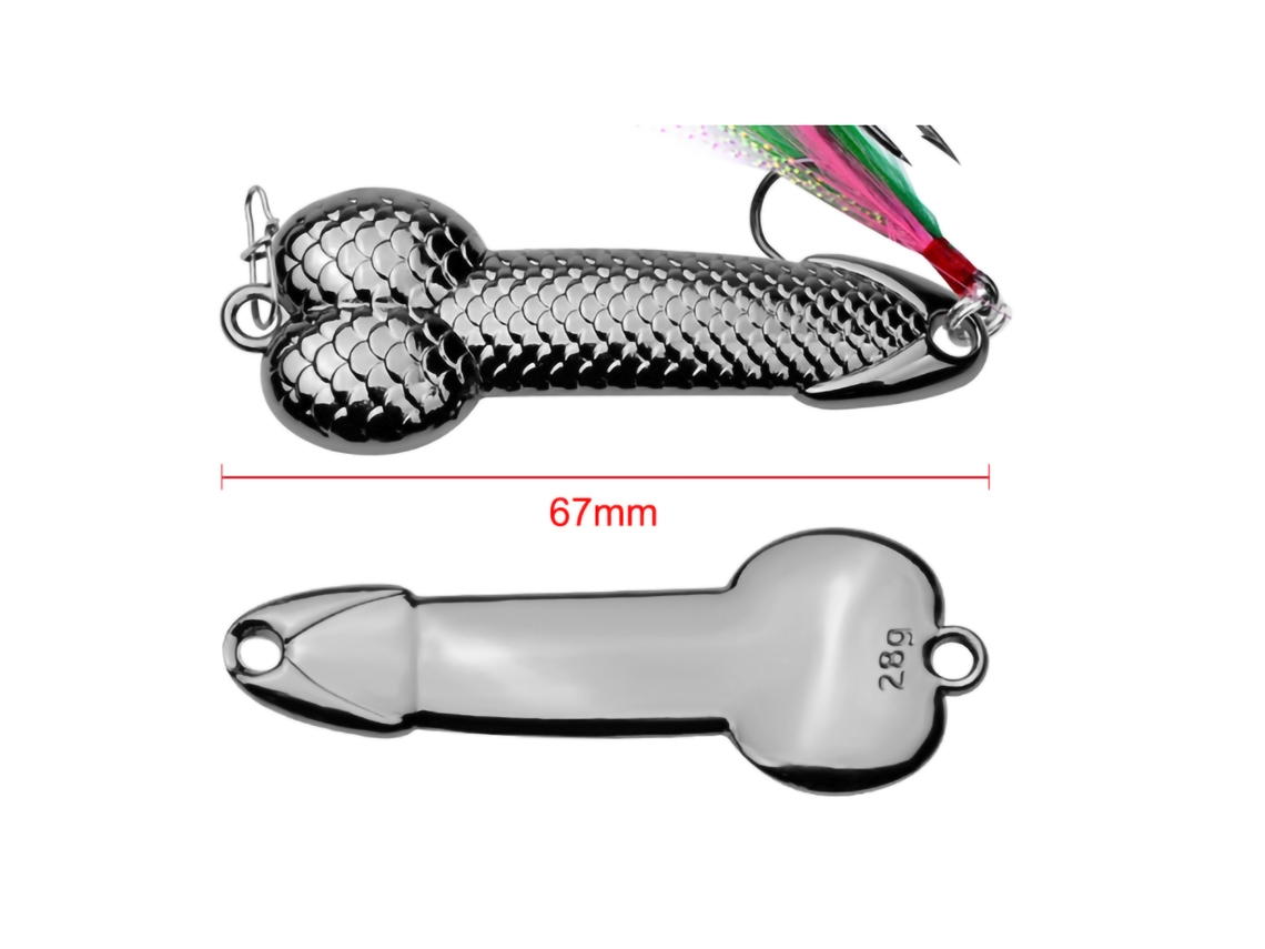 Rebe Señuelo de Pesca de Cuchara com Lentejuelas e Plumas, 28g, Negro