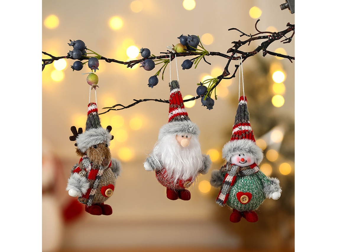 Conjunto De 3 Enfeites De Natal Para Árvore De Natal, Lareira E Decoração Natalina. Decorações Para Pendurar, Presentes Para Uso I-aquaforge