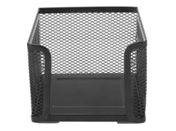 Caja De Notas Adhesivas De Metal Para Oficina Organizador De Escritorio Negro