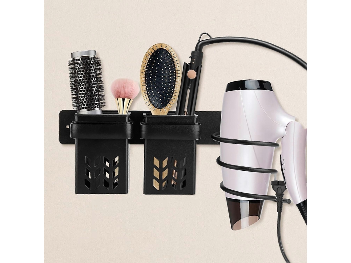 Suporte para Secador de Cabelo, Parede Cabelo com Compartimento Armazenamento, Suport e GOKOCO