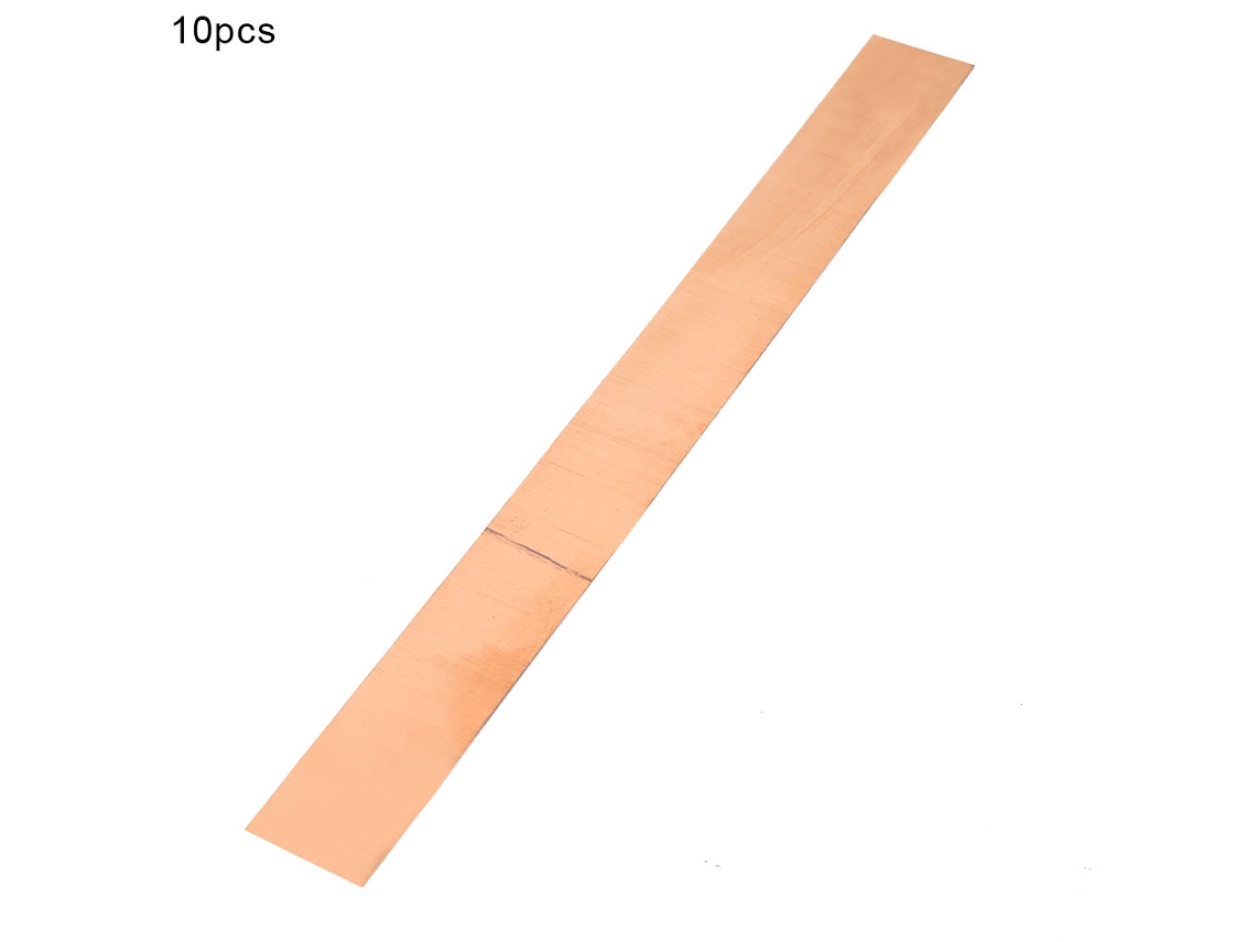 10 Peças Placa De Cobre Puro Alta Pureza 99,999% Lâmina Metal 0.1mm*20mm*200mm