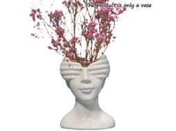 Vaso Decorativo de Cerâmica Branco Decoração Moderna Boêmia para Sala e Escritório NEVEANCE