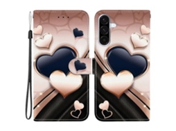 Capa De Couro Tkdaddy Para Samsung Galaxy A56 5g Com Suporte, Carteira, Estampa, Capa De Celular Com Alça De Pulso, Amor