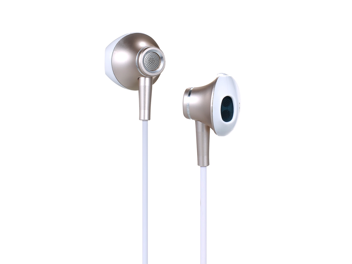Fones De Ouvido Intra-auriculares Com Fio Onda Com Controle De Música, Bobina Móvel, Rosa Dourado