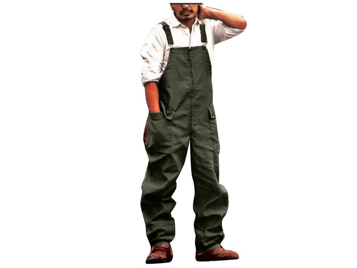 Pantalones Cargo Homem Tamanho Grande Casual Verde Militar 3XL