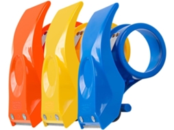 Conjunto de 3 Cortadores de Fita Adesivos de Plástico Manuais Kichouse, Cabo Ergonômico, Corte Fácil para Selar e Embalar