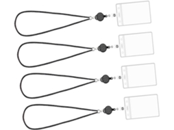 Conjunto De Capas Transparentes Para Cartões Com Cordão, Porta-identificação Para Escritório.