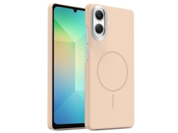 Capa Para Samsung Galaxy A06 4g Fina Circular Magsafe À Prova De Choque Dourada Em Policarbonato Ouro Deserto