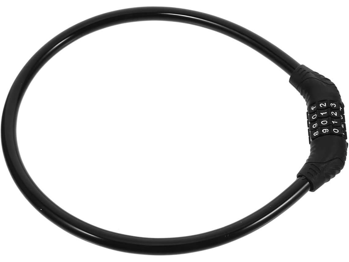 De Segurança Reforçada Em Aço Para Bicicletas Com Cadeado De Combinação Para Quadros E Guidões, Antifurto, Preta. Gokoco