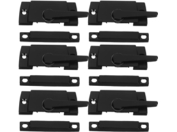 Toddmomy Conjunto De 6-travas Pretas Para Janelas Correr, Com Fecho Deslizante E Trava De Segurança Ação Came Para