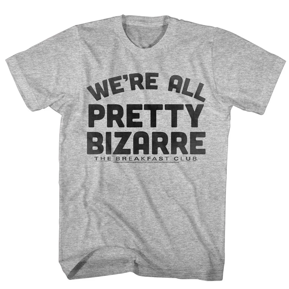 Unisex Adult T-shirt Rockinstone Breakfast Club Movie Pretty Bizarre Heather Gray Sizexxl