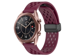 Pulseira De Silicone Dobrável De 20 Mm Com Fecho Magnético