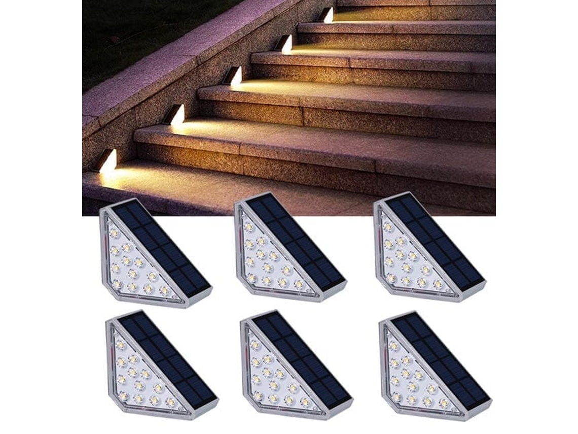Conjunto de 6 Luminárias Solares para Pátios, Cercas, Jardins AQUAFORGE