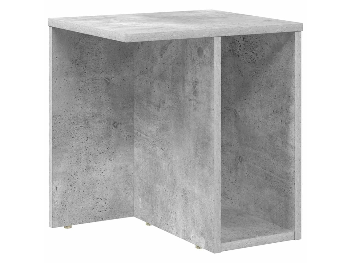 Mesa de Apoio Cinzenta com Madeira Processada MAISON EXCLUSIVE (37x32x40 cm)