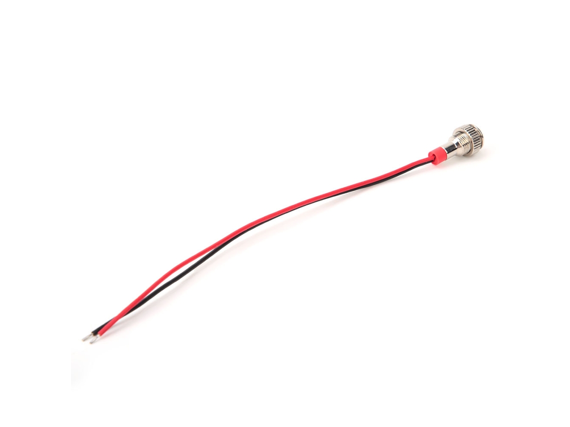 Luz Led de Alerta Metálica Ip65 12v Vermelha 8mm Bem 8c