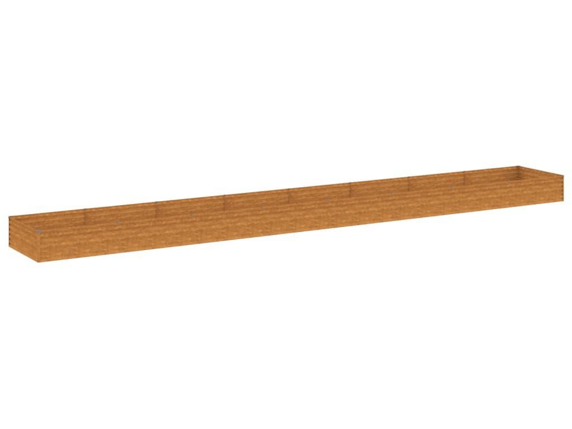 Garden Raised Bed, Garden Raised Beds Vidaxl Marrom Aço (770 X 100 X 36 Cm)