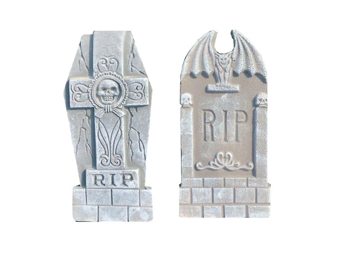 2 Peças de Lápide de Halloween para Decorações de Halloween ALLINLESS