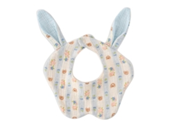 Babador de algodão para meninos e meninas, paninho fofo para esfregar, respirável, para alimentar crianças pequenas, com 6 pacotes de lenços umedecidos, bandana e cachecol.