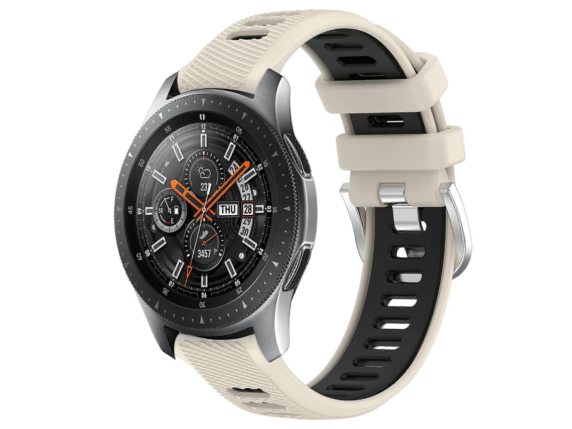 Pulseira De Silicone Para Relógio Esportivo De 22 Mm Com Fivela De Aço Bicolor