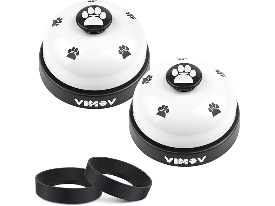 Sinos Para Treino De Animais De Estimação Para Comunicação E Treino Para Fazer As Necessidades, Preto E Branco (conjunto De 2)